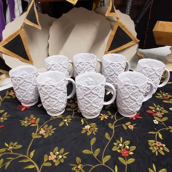 Mud Pie - Fleur De Lis Latte Mug - Picture 2 of 3